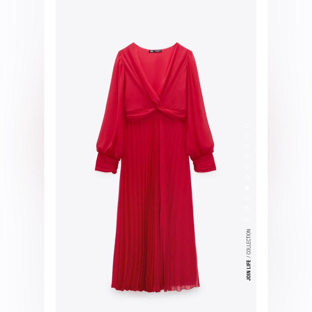 Pleated Midi Dress